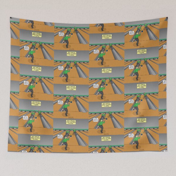 Item preview, Why curlers aren't allowed to bowl! designed and sold by Out to Lunch Cartoons and More.