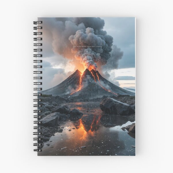 Item preview, Beauty in the Darkest Storm – Dramatic Erupting Volcano Nature Aesthetic T-Shirt designed and sold by TinyVibes Studio.