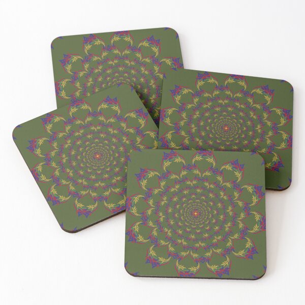 Item preview, Crimson Leaf Mandala Universe designed and sold by OIL Pattern Design .