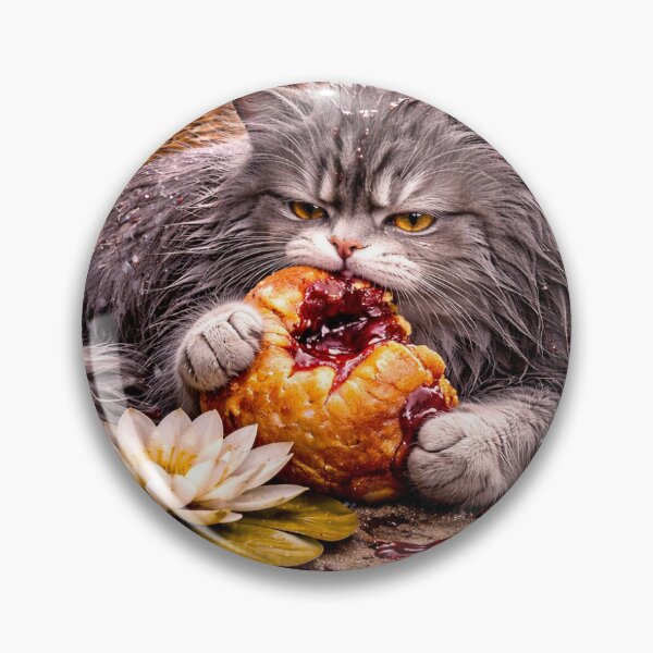 Item preview, Grumpy Cat Eating the Jam Donut After the Crash designed and sold by LovelyCatGalaxy.