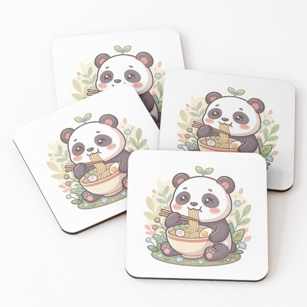 Item preview, Cute Panda Eating Ramen – Kawaii Food Lover Aesthetic Design designed and sold by NikieesCreation.