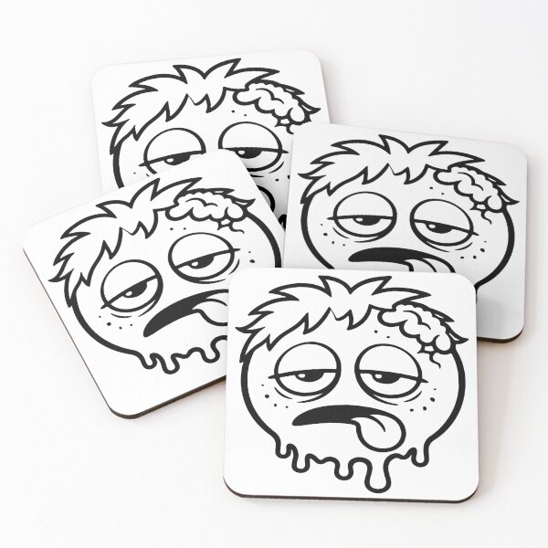 Item preview, Sleepy Zombie Emoji T-Shirt – Funny Tired Undead Face Cartoon, Droopy Eyes Tongue Out Minimal Line Art Emoji, Lazy Mood Meme Graphic Tee designed and sold by ArtZone1987.