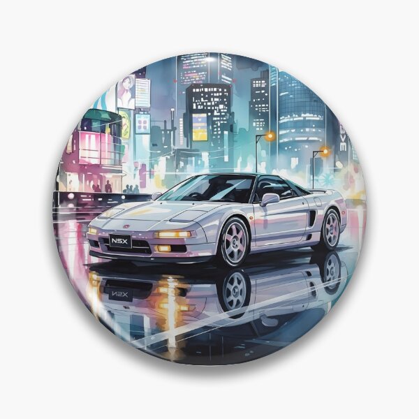 Item preview, Honda NSX NA1 Neon City Art Classic JDM Supercar Cyberpunk Illustration designed and sold by Motorline44.