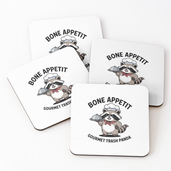 Item preview, Funny Foodie Raccoon Bone Appetit - Dumpster Diving Decal designed and sold by Mr-wow.