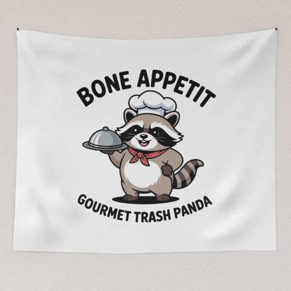 Item preview, Funny Foodie Raccoon Bone Appetit - Dumpster Diving Decal designed and sold by Mr-wow.