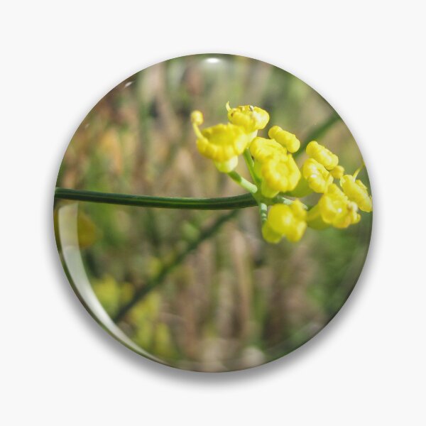 Item preview, Macro Close-Up Of Tiny Yellow Wildflowers With Green Stems And Soft Bokeh Background designed and sold by Nmallia.