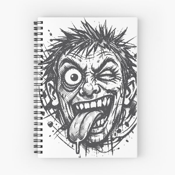 Item preview, A chaotic crazy face illustrated with distorted sketch lines. The exaggerated expression creates a bold graphic character. designed and sold by Dejbar.