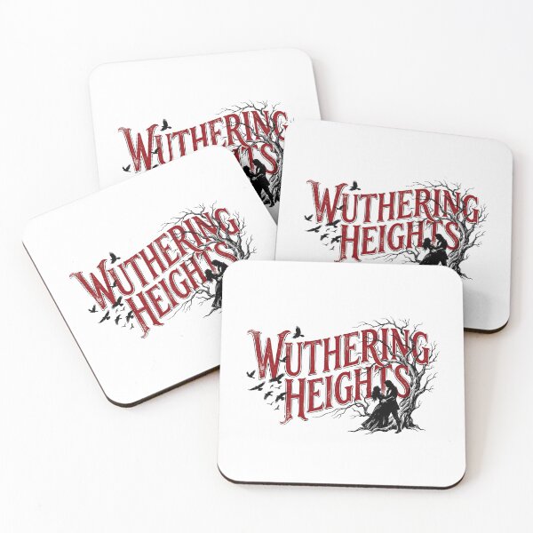 Item preview, Wuthering Heights Red Typography Emily Bronte Dark Academia designed and sold by Fenay Designs.