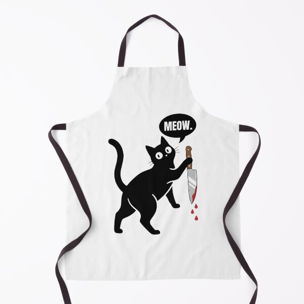 Item preview, Meow Knife Cat – Funny Murderous Black Cat T-Shirt designed and sold by pawcuddle.