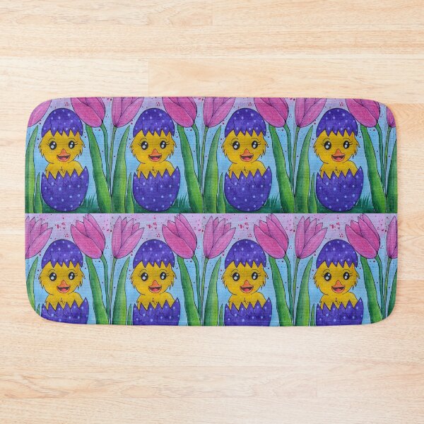 Item preview, Easter chick and tulips designed and sold by Paintedhues.