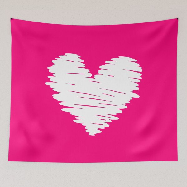 Item preview, Hot pink Heart doodle designed and sold by RedStormCloud.