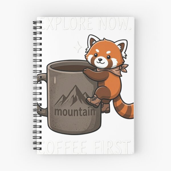 Item preview, Explore Now Coffee First Cute Red Panda – Camping Coffee Lover Adventure Design designed and sold by snaperos.