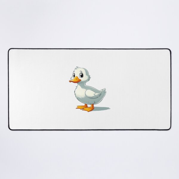 Item preview, A cute cartoon duckling with big expressive eyes and orange feet, standing in a friendly pose. designed and sold by cave-canvas.