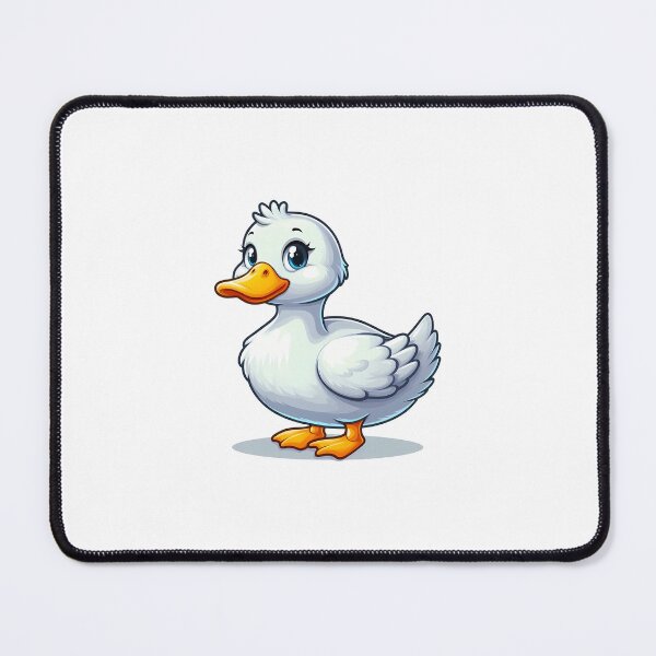 Item preview, Cute cartoon female duck with big eyes and fluffy feathers, standing cheerfully. designed and sold by cave-canvas.