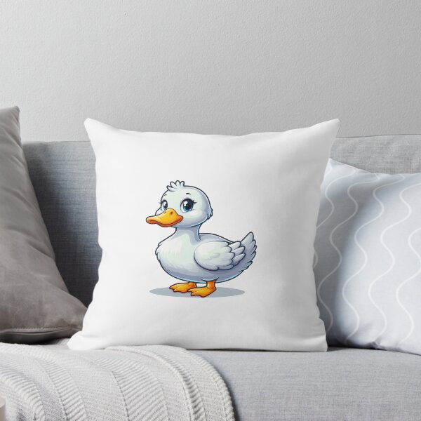 Item preview, Cute cartoon female duck with big eyes and fluffy feathers, standing cheerfully. designed and sold by cave-canvas.