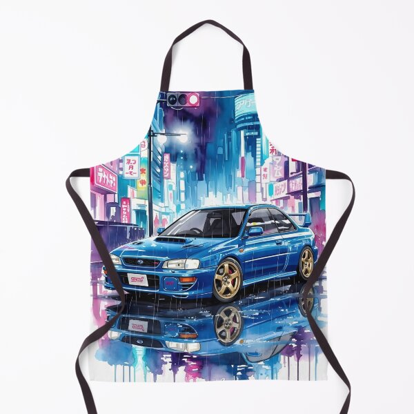 Item preview, Subaru Impreza WRX STI 22B Neon City Art JDM Rally Legend Cyberpunk Illustration designed and sold by Motorline44.