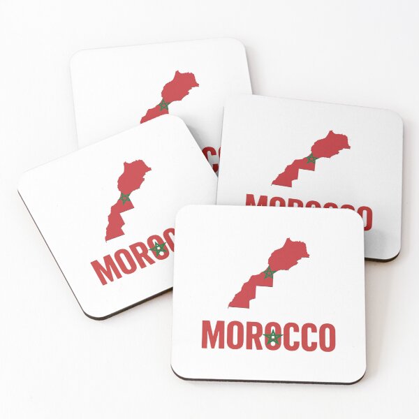 Item preview, Morocco Map and Flag Typography Design designed and sold by Crevadstore .