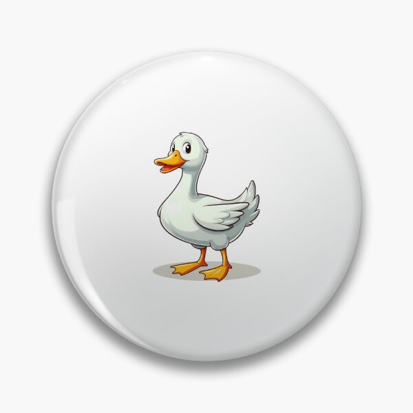 Item preview, A cheerful cartoon duck standing tall with a bright smile and vibrant orange feet. designed and sold by cave-canvas.