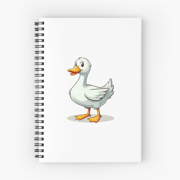 Item preview, A cheerful cartoon duck standing tall with a bright smile and vibrant orange feet. designed and sold by cave-canvas.