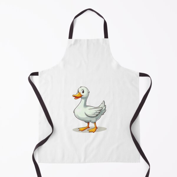 Item preview, A cheerful cartoon duck standing tall with a bright smile and vibrant orange feet. designed and sold by cave-canvas.