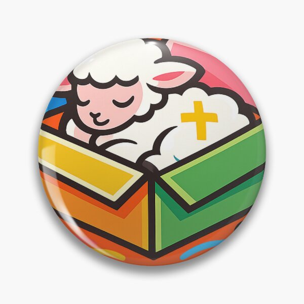 Item preview, Minimalist design of a stylized lamb inside a box  designed and sold by Moonshroomarts.