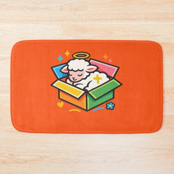 Item preview, Minimalist design of a stylized lamb inside a box  designed and sold by Moonshroomarts.