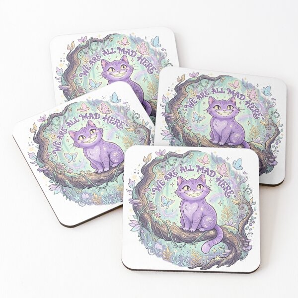 Item preview, Whimsical Purple Cat in Enchanted Wonderland Forest designed and sold by Rose Collection Shop.