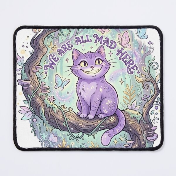 Item preview, Whimsical Purple Cat in Enchanted Wonderland Forest designed and sold by Rose Collection Shop.