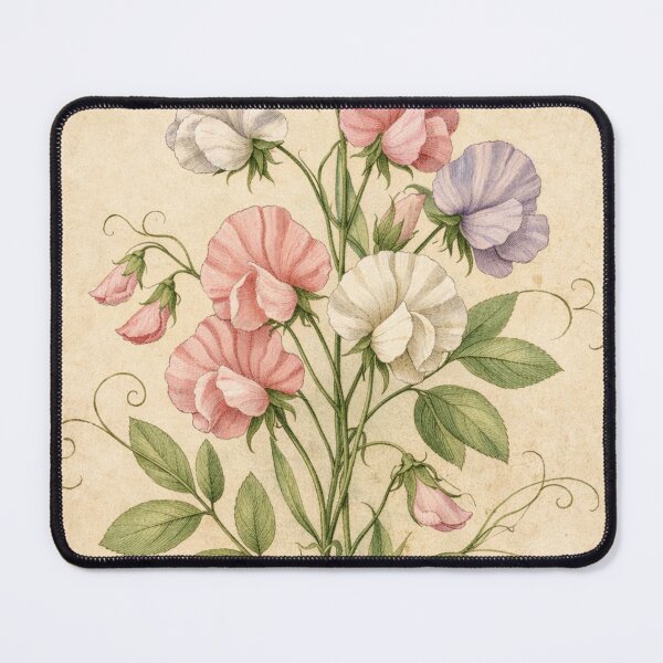 Item preview, Vintage Sweet Pea Botanical Illustration - Lathyrus Odoratus Antique Floral Print designed and sold by Darlin8888.