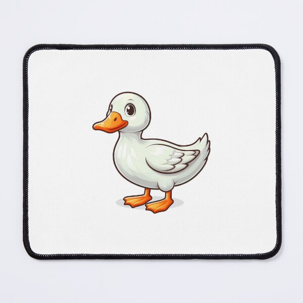 Item preview, Cute cartoon duck with a white body and orange feet, smiling playfully. designed and sold by cave-canvas.