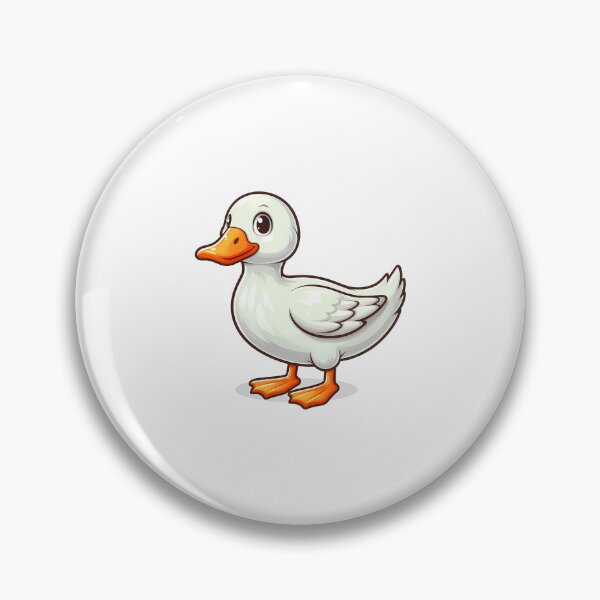 Item preview, Cute cartoon duck with a white body and orange feet, smiling playfully. designed and sold by cave-canvas.