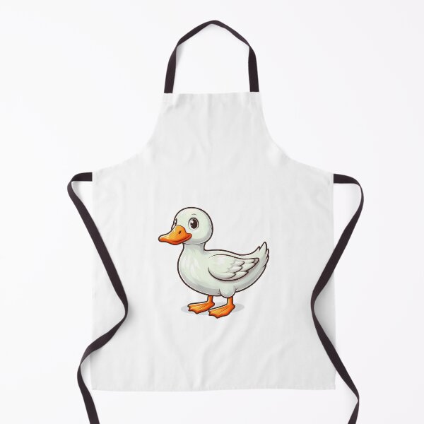Item preview, Cute cartoon duck with a white body and orange feet, smiling playfully. designed and sold by cave-canvas.