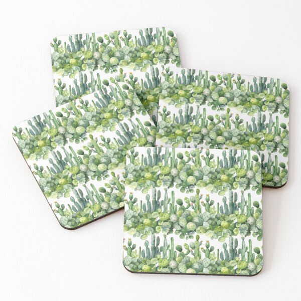 Item preview, Vibrant Green Watercolor Cactus Succulent Pattern designed and sold by NTGUILTY.