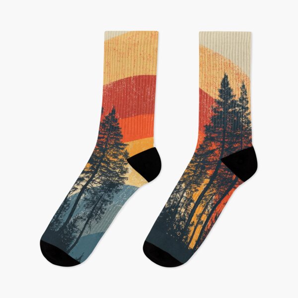Item preview, Colorful sunset over a forest designed and sold by anytka.