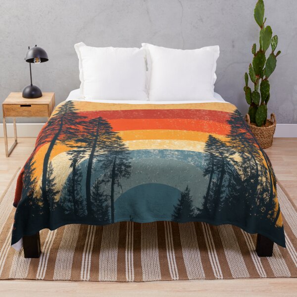 Item preview, Colorful sunset over a forest designed and sold by anytka.