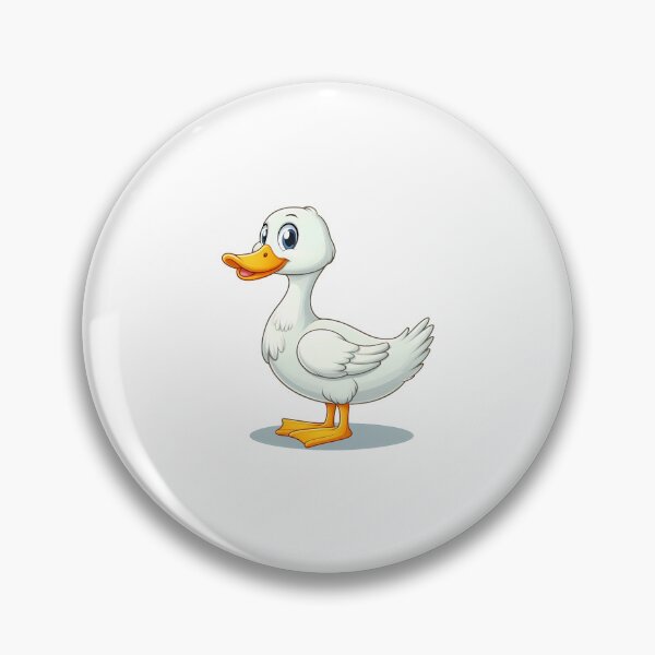 Item preview, A cheerful cartoon duck with a bright yellow beak and feet, standing proudly against a simple background. designed and sold by cave-canvas.