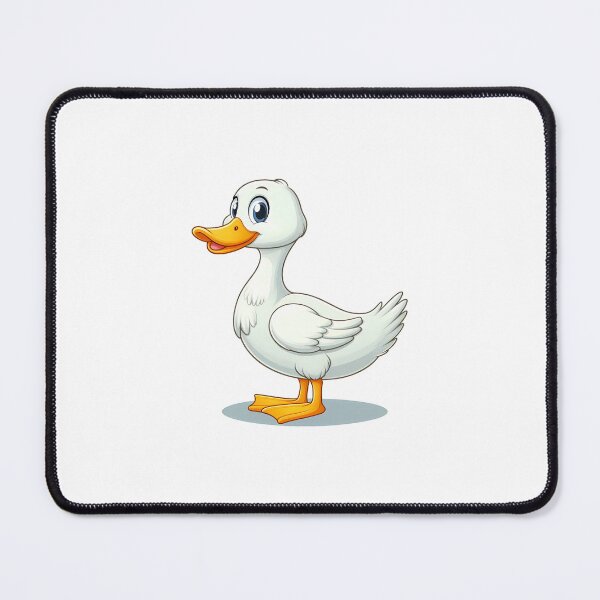 Item preview, A cheerful cartoon duck with a bright yellow beak and feet, standing proudly against a simple background. designed and sold by cave-canvas.