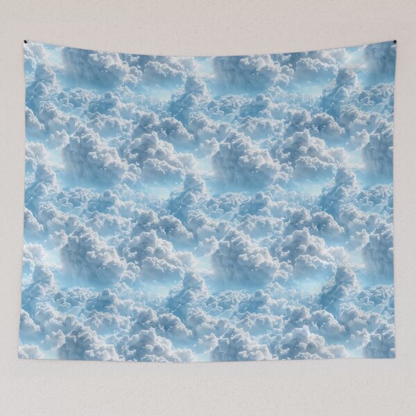 Item preview, Dreamy Soft White Clouds Blue Sky Pattern designed and sold by NTGUILTY.