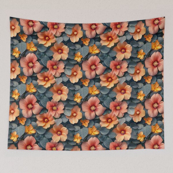 Item preview, Elegant Apricot Floral and Eucalyptus Pattern designed and sold by NTGUILTY.