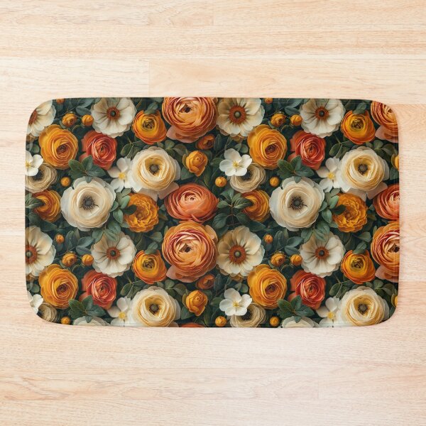 Item preview, Golden Ranunculus and Cream Floral Pattern designed and sold by NTGUILTY.