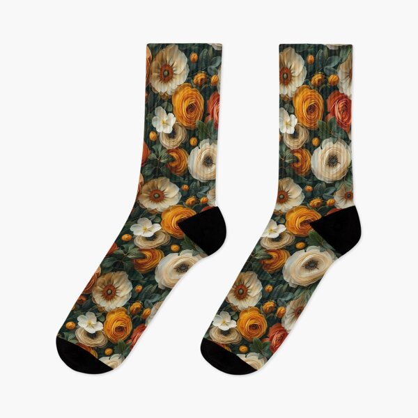 Item preview, Golden Ranunculus and Cream Floral Pattern designed and sold by NTGUILTY.