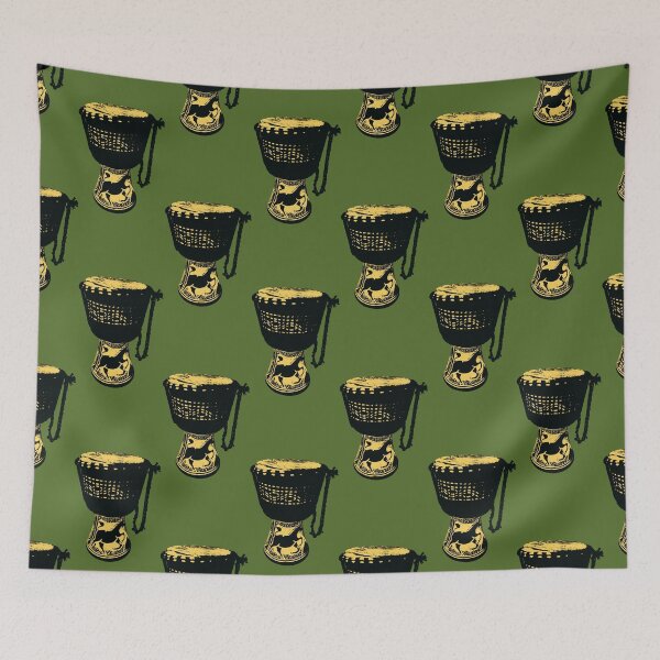 Item preview, Nigerian Rope Drum | Stylish Stencil designed and sold by MammothArt.