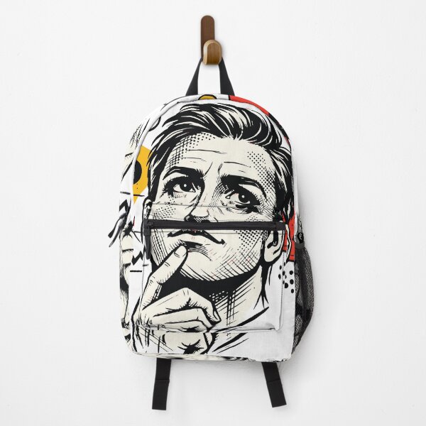 Item preview, A thoughtful portrait illustrated with abstract line accents. The design has a modern conceptual feel. designed and sold by Dejbar.