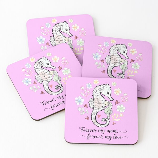 Item preview, Forever My Mom, Forever My Love – Mother and Baby Seahorses designed and sold by Sea Gem.