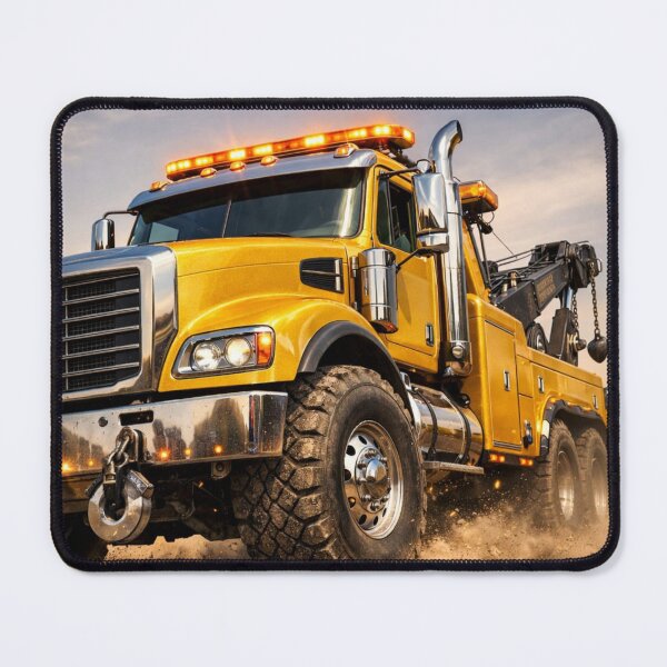 Item preview, Yellow Tow Truck – Hyper Realistic 3D Off-Road Vehicle 3/4 Front View designed and sold by Creative Design Studio.