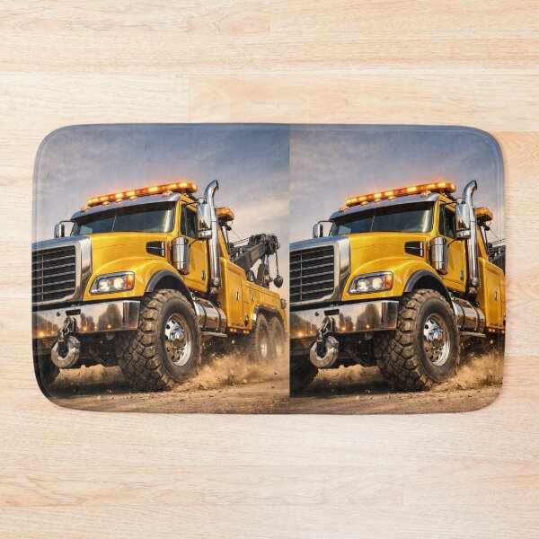 Item preview, Yellow Tow Truck – Hyper Realistic 3D Off-Road Vehicle 3/4 Front View designed and sold by Creative Design Studio.