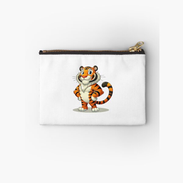 Item preview, Cheerful cartoon tiger character with vibrant colors, expressing confidence in a playful pose. designed and sold by cave-canvas.