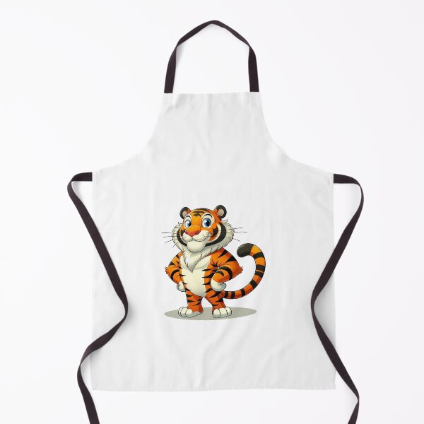 Item preview, Cheerful cartoon tiger character with vibrant colors, expressing confidence in a playful pose. designed and sold by cave-canvas.