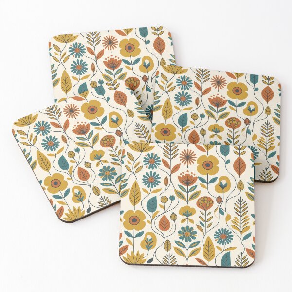 Item preview, Minimalist Bauhaus Geometric Floral Seamless Pattern designed and sold by InkedHorizon.