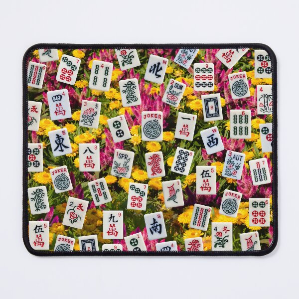 Item preview, Mahjong tiles (symbols) on colorful wildflowers  designed and sold by Zina Stromberg.